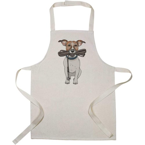 Jack russell holding lead - 'jack, lead'