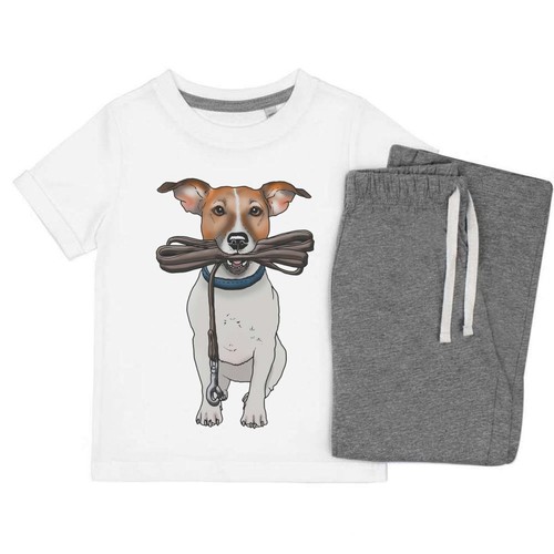 Jack russell holding lead - 'jack,