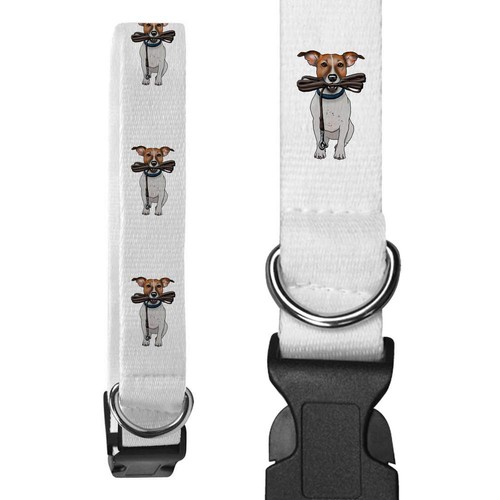 Jack russell holding - 'jack, lead'