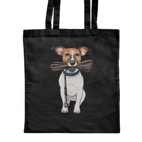 Jack russell holding - holding, lead'