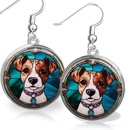 Jack russel terrier earrings - russel,