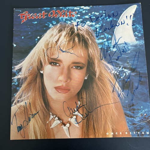 Great white signed jsa - white,